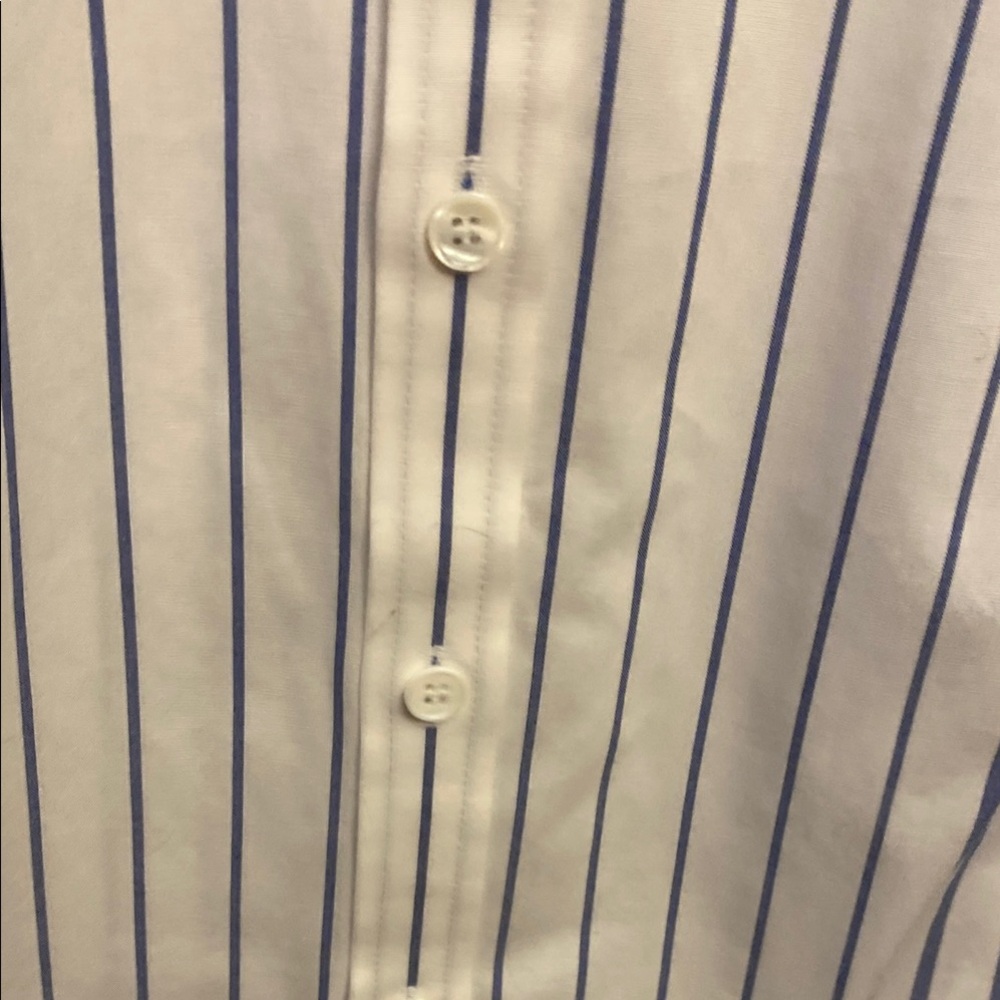 Talbots  White and Black Boxy Button Down Shirt - Picture 5 of 6